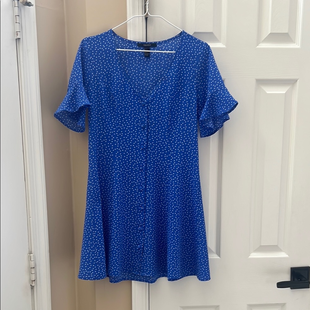 Forever 21 Blue Polka Dot Mini Dress